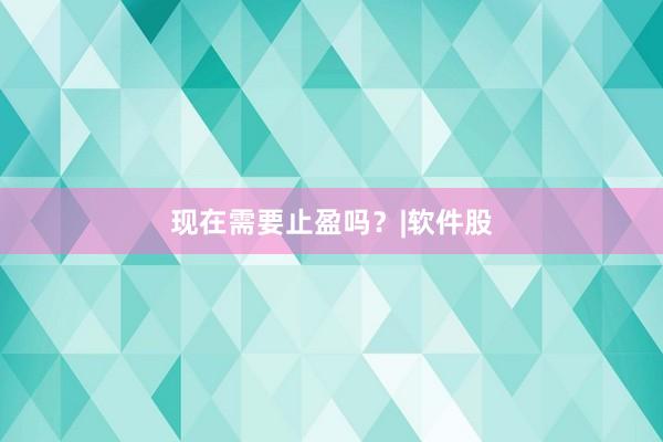 现在需要止盈吗？|软件股