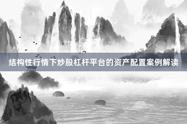 结构性行情下炒股杠杆平台的资产配置案例解读