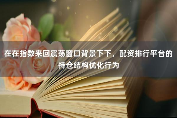在在指数来回震荡窗口背景下下，配资排行平台的持仓结构优化行为
