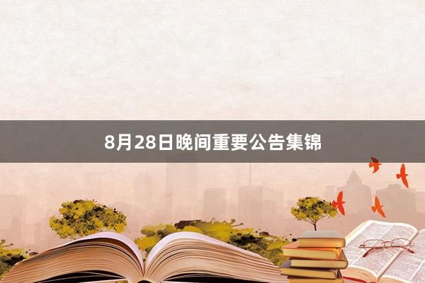 8月28日晚间重要公告集锦