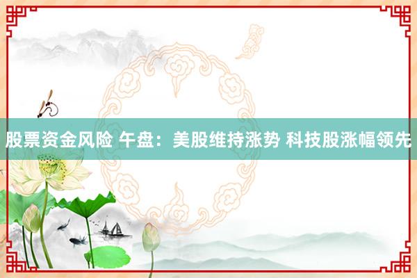 股票资金风险 午盘：美股维持涨势 科技股涨幅领先