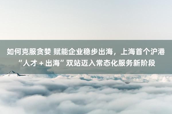 如何克服贪婪 赋能企业稳步出海，上海首个沪港“人才＋出海”双站迈入常态化服务新阶段
